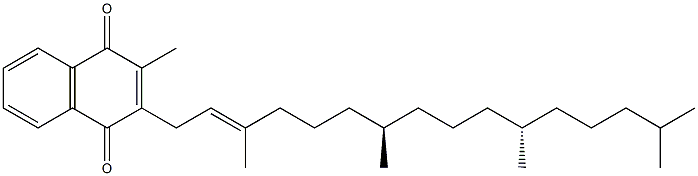 2-Methyl-3-[(2E,7R,11S)-3,7,11,15-tetramethyl-2-hexadecenyl]-1,4-naphthalenedione Struktur