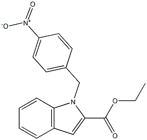 1-(4-Nitrobenzyl)-1H-indole-2-carboxylic acid ethyl ester Struktur