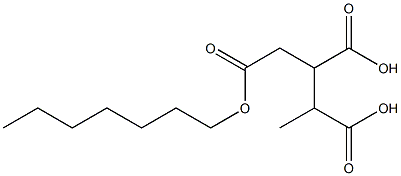 Butane-1,2,3-tricarboxylic acid 1-heptyl ester Struktur