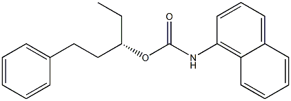 (+)-(1-Naphtyl)carbamic acid (S)-1-phenylpentane-3-yl ester Struktur