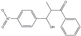 1-Phenyl-2-methyl-3-(4-nitrophenyl)-3-hydroxy-1-propanone Struktur