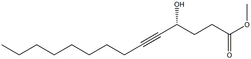 (R)-4-Hydroxy-5-tetradecynoic acid methyl ester Struktur