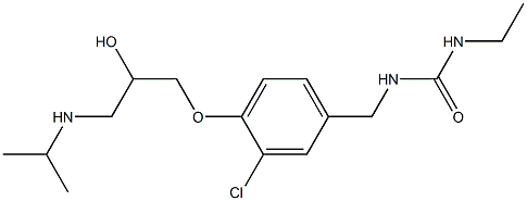 1-Ethyl-3-[3-chloro-4-[2-hydroxy-3-[isopropylamino]propoxy]benzyl]urea Struktur