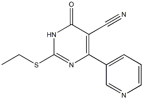 6-(3-Pyridinyl)-5-cyano-2-ethylthiopyrimidin-4(3H)-one Struktur