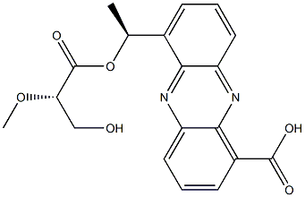 6-[(S)-1-[(S)-3-Hydroxy-2-methoxy-1-oxopropoxy]ethyl]-1-phenazinecarboxylic acid Struktur