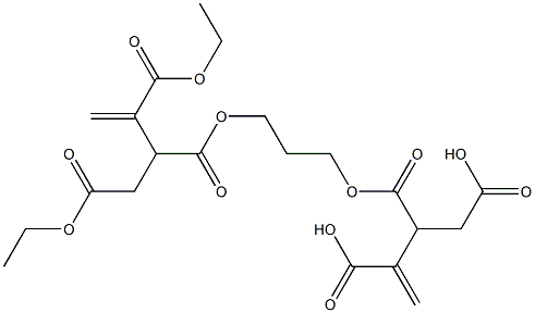 3,3'-[1,3-Propanediylbis(oxycarbonyl)]bis(1-butene-2,4-dicarboxylic acid diethyl) ester Struktur