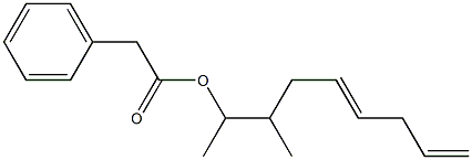 Phenylacetic acid 1,2-dimethyl-4,7-octadienyl ester Struktur