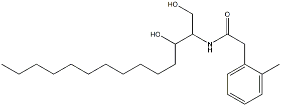 N-[2-Hydroxy-1-(hydroxymethyl)tridecyl]-2-methylbenzeneacetamide Struktur