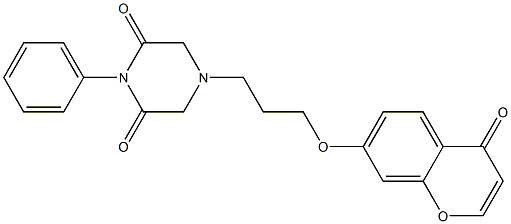 7-[3-(3,5-Dioxo-4-phenyl-1-piperazinyl)propyloxy]-4H-1-benzopyran-4-one Struktur