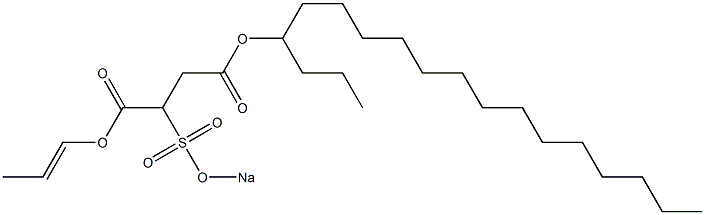 2-(Sodiosulfo)succinic acid 4-octadecyl 1-(1-propenyl) ester Struktur