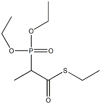 2-(Diethoxyphosphinyl)thiopropionic acid S-ethyl ester Struktur