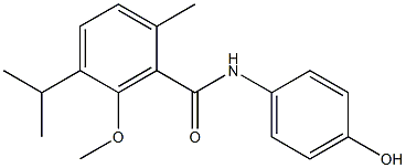 N-(4-Hydroxyphenyl)-3-methoxy-p-cymene-2-carboxamide Struktur