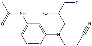 3'-[(2-Cyanoethyl)(3-chloro-2-hydroxypropyl)amino]acetanilide Struktur