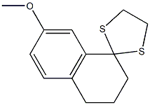 7-Methoxy-1,2,3,4-tetrahydrospiro[naphthalene-1,2'-1,3-dithiolane] Struktur