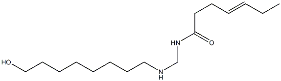 N-[[(8-Hydroxyoctyl)amino]methyl]-4-heptenamide Struktur