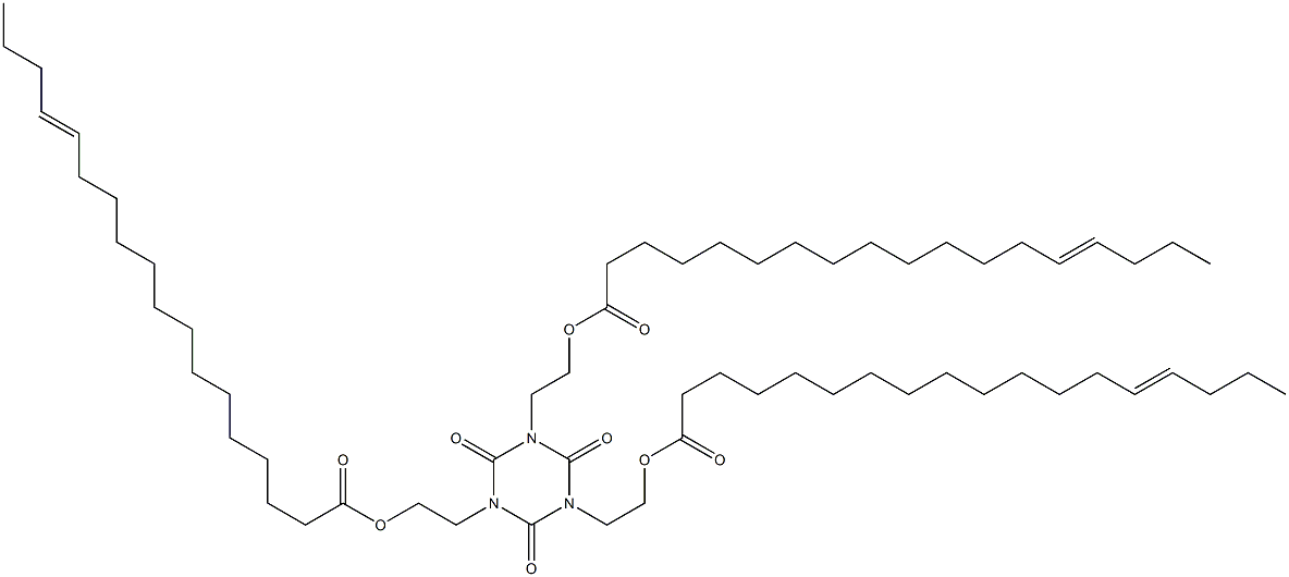 1,3,5-Tris[2-(14-octadecenoyloxy)ethyl]hexahydro-1,3,5-triazine-2,4,6-trione Struktur