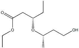 (S)-3-[(S)-1-Methyl-3-hydroxypropoxy]pentanoic acid ethyl ester Struktur