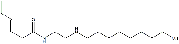 N-[2-[(8-Hydroxyoctyl)amino]ethyl]-3-hexenamide Struktur