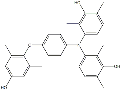 N,N-Bis(3-hydroxy-2,4-dimethylphenyl)-4-(4-hydroxy-2,6-dimethylphenoxy)benzenamine Struktur