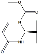 [2S,(+)]-2-tert-Butyl-3,4-dihydro-4-oxopyrimidine-1(2H)-carboxylic acid methyl ester Struktur