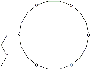 16-(2-Methoxyethyl)-1,4,7,10,13-pentaoxa-16-azacyclooctadecane Struktur