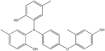 N,N-Bis(2-hydroxy-5-methylphenyl)-4-(4-hydroxy-2-methylphenoxy)benzenamine Struktur