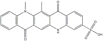 5,7,12,14-Tetrahydro-12,13-dimethyl-7,14-dioxoquino[2,3-b]acridine-3-sulfonic acid Struktur