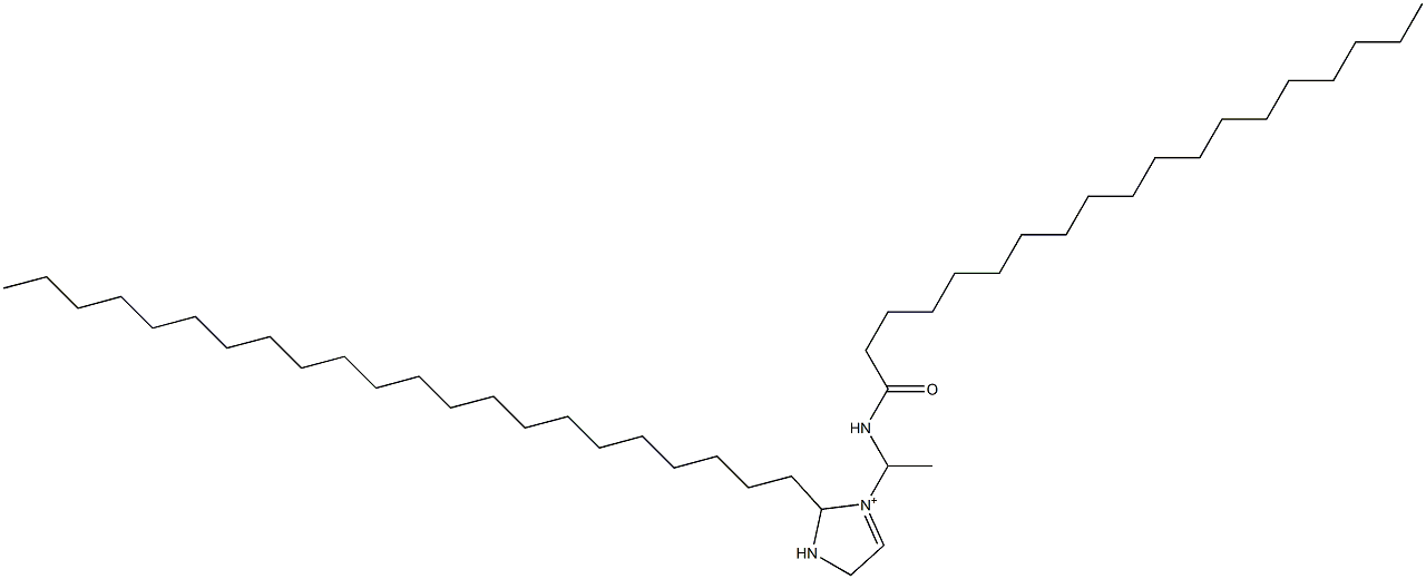 2-Docosyl-3-[1-(nonadecanoylamino)ethyl]-3-imidazoline-3-ium Struktur