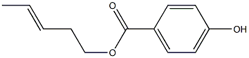 4-Hydroxybenzoic acid 3-pentenyl ester Struktur