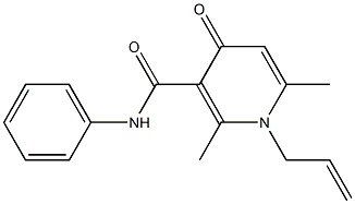 1-(2-Propenyl)-1,4-dihydro-2,6-dimethyl-N-phenyl-4-oxopyridine-3-carboxamide Struktur