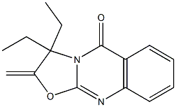 3,3-Diethyl-2-methylene-2,3-dihydro-5H-oxazolo[2,3-b]quinazolin-5-one Struktur