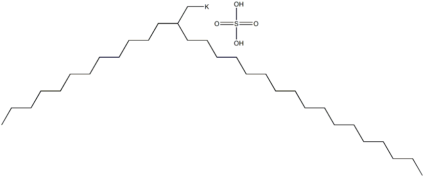 Sulfuric acid 2-dodecylnonadecyl=potassium salt Struktur