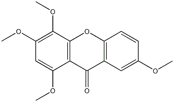 1,3,4,7-Tetramethoxyxanthone Struktur