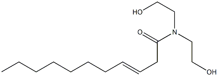 N,N-Bis(2-hydroxyethyl)-3-undecenamide Struktur