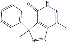 3,7-Dimethyl-3-phenyl-3H-pyrazolo[3,4-d]pyridazin-4(5H)-one Struktur