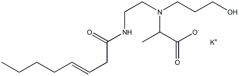 2-[N-(3-Hydroxypropyl)-N-[2-(3-octenoylamino)ethyl]amino]propionic acid potassium salt Struktur