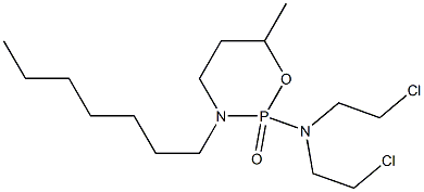 Tetrahydro-2-[bis(2-chloroethyl)amino]-3-heptyl-6-methyl-2H-1,3,2-oxazaphosphorine 2-oxide Struktur