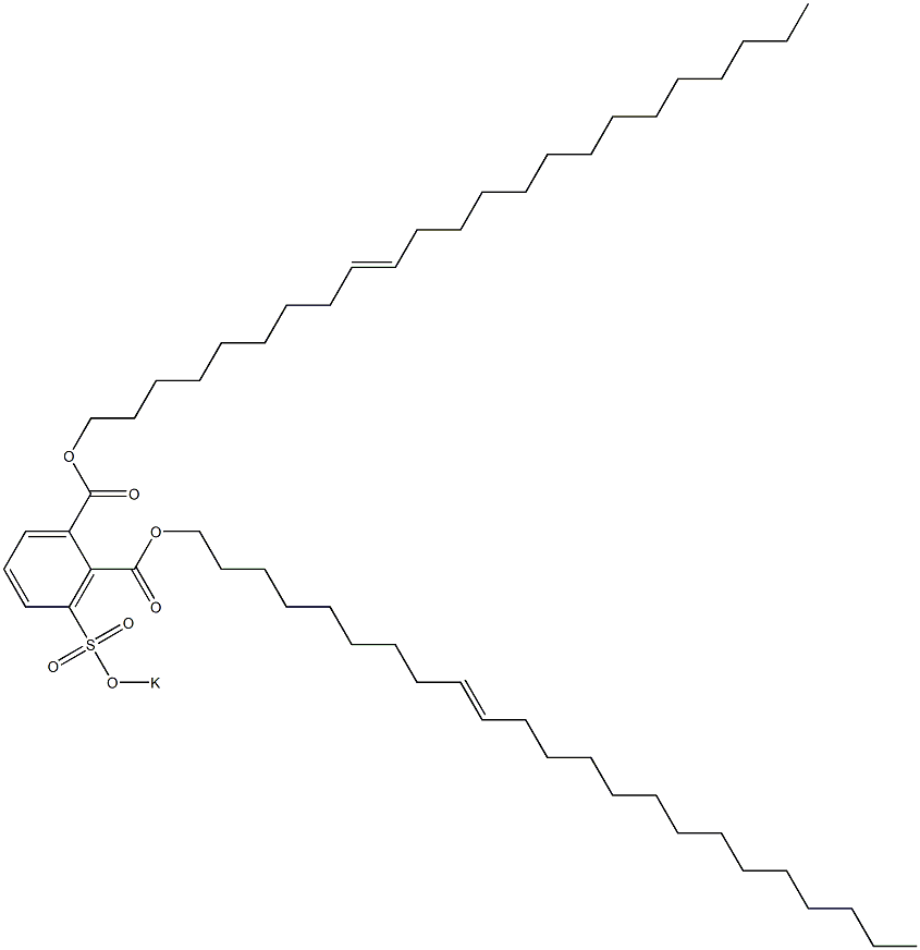 3-(Potassiosulfo)phthalic acid di(9-tricosenyl) ester Struktur