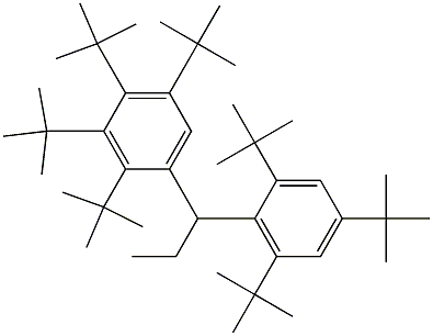 1-(2,3,4,5-Tetra-tert-butylphenyl)-1-(2,4,6-tri-tert-butylphenyl)propane Struktur