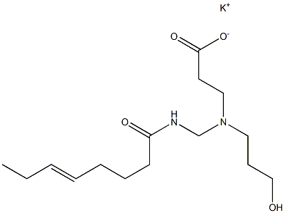 3-[N-(3-Hydroxypropyl)-N-(5-octenoylaminomethyl)amino]propionic acid potassium salt Struktur