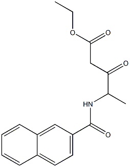 4-(2-Naphthalenylcarbonylamino)-3-oxovaleric acid ethyl ester Struktur