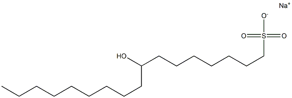 8-Hydroxyheptadecane-1-sulfonic acid sodium salt Struktur