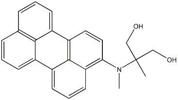 2-[(Perylen-3-yl)methylamino]-2-methyl-1,3-propanediol Struktur