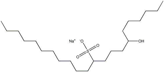 7-Hydroxydocosane-11-sulfonic acid sodium salt Struktur