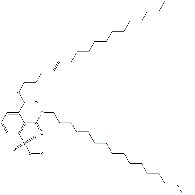 3-(Potassiosulfo)phthalic acid di(4-heptadecenyl) ester Struktur