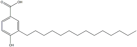 3-Tetradecyl-4-hydroxybenzoic acid Struktur