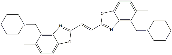 2,2'-(1,2-Ethenediyl)bis(5-methyl-4-piperidinomethylbenzoxazole) Struktur