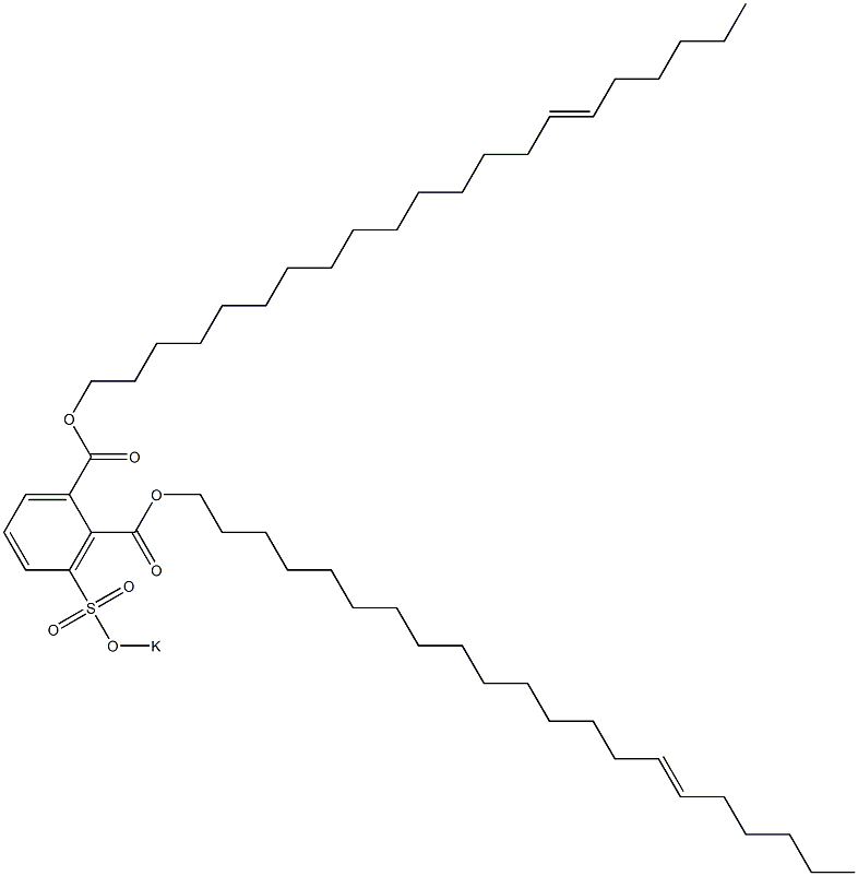 3-(Potassiosulfo)phthalic acid di(15-henicosenyl) ester Struktur