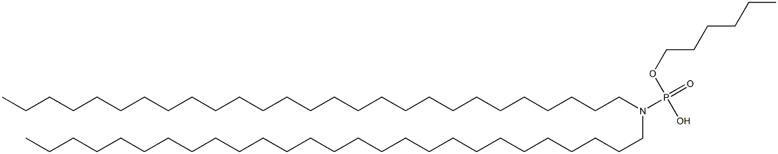 N,N-Diheptacosylamidophosphoric acid hydrogen hexyl ester Struktur