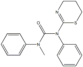 N,N'-Diphenyl-N-methyl-N'-[(5,6-dihydro-4H-1,3-thiazin)-2-yl]urea Struktur